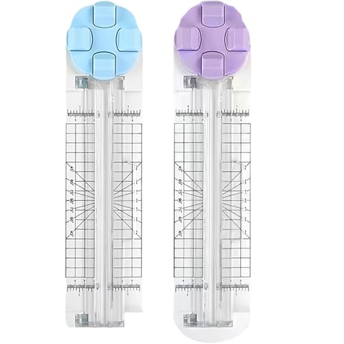 4 In 1 Paper Cutter - 4 In 1 Multi-Function Paper Trimmer, Convenient, Foldable Perforation Tool for Cardboard,Coupons,Photos,Postcards,Scrapbook (2Pcs-E) von Jeeeun