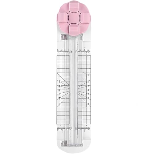 4 In 1 Paper Cutter - 4 In 1 Multi-Function Paper Trimmer, Convenient, Foldable Perforation Tool for Cardboard,Coupons,Photos,Postcards,Scrapbook (Pink) von Jeeeun