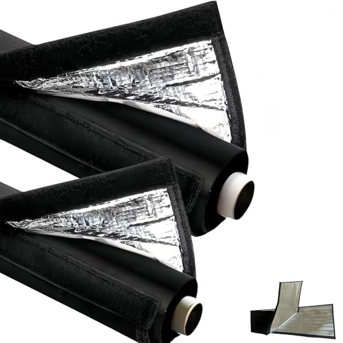 Air Conditioning Pipe 3 Layers HVAC Copper Pipe Insulation Cover, Oxford Flexible Outdoor Pipes Lines Insulation Cover for Sunscreen Waterproof High Temperature (Black *2) von Jeeeun