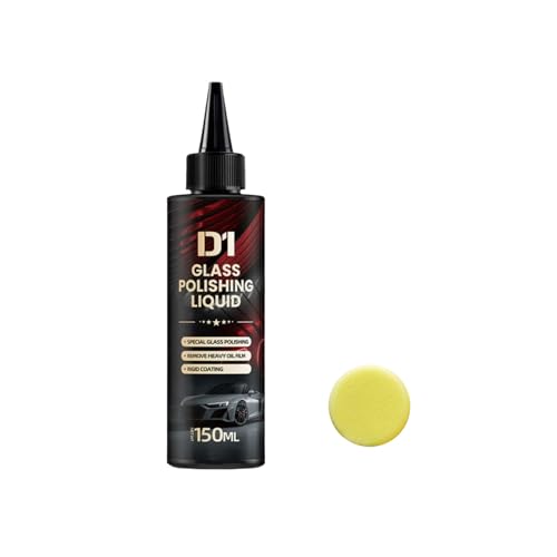 Glass Polishing Liquid D1, 2025 New Car Windshield Oil Film Remover, Auto Glass Scratch & Swirl Cleaner (1 set) von Jeeeun