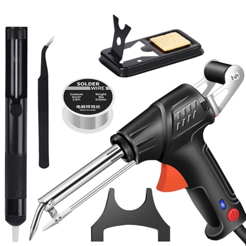 Internally Heated Industrial Laser Welding Tool - 3-Second Heat Up, Oxidation-Free Welding Kit with Solder Wires/Pump/Tweezers for Electronics & Jewelry Repair (Black) von Jeeeun