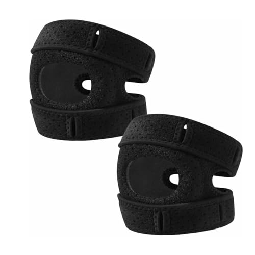 Jeeeun 2 Pack Knee Brace – Adjustable Patellar Tendon Support Sleeves with Gel Pads for Meniscus & Arthritis Relief, Essential Knee Support for Athletes (Black) von Jeeeun
