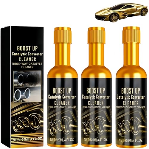 Jeeeun Catalytic Converter Cleaner, Boost up Catalytic Convertor Cleaner for Auto Parts Engine, System Pipe Carbon Removal Cleaners for Gas and Diesel Car (3pcs) von Jeeeun