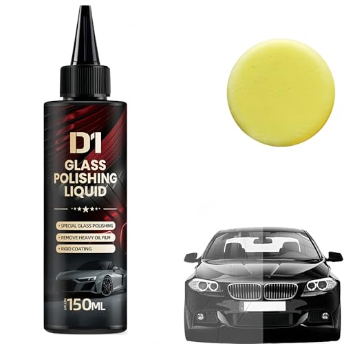 Jeeeun D1 Glass Polishing Liquid, D1 Liquid Glass Car Polish, vitreous Polishing Compound for Scratches, Wiper Marks and Oil Film (1set) von Jeeeun