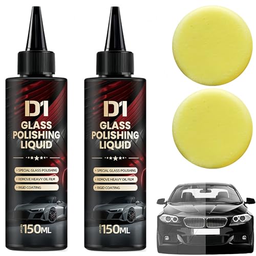 Jeeeun D1 Glass Polishing Liquid, D1 Liquid Glass Car Polish, vitreous Polishing Compound for Scratches, Wiper Marks and Oil Film (2set) von Jeeeun