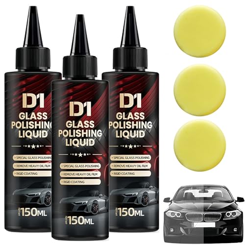 Jeeeun D1 Glass Polishing Liquid, D1 Liquid Glass Car Polish, vitreous Polishing Compound for Scratches, Wiper Marks and Oil Film (3set) von Jeeeun