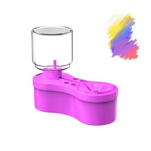 Jeeeun Paint Brush Cleaner Rinse Cup – 2025 Multi-Purpose Paint Brush Cleaning Tool with 4-Hole Brush Holder & Auto Drain System for Watercolor and Oil Painting (Purple) von Jeeeun