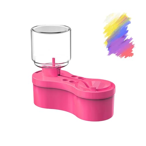 Jeeeun Paint Brush Cleaner Rinse Cup – 2025 Multi-Purpose Paint Brush Cleaning Tool with 4-Hole Brush Holder & Auto Drain System for Watercolor and Oil Painting (red) von Jeeeun