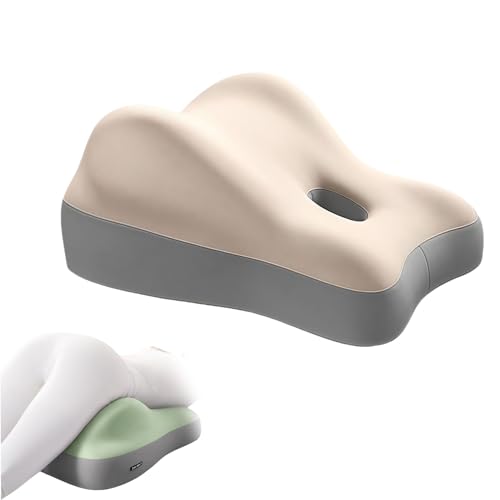 Jeeeun Sweet Surrender Couples Pillow - Ergonomic Memory Foam Wedge Cushion with Hip & Back Support for Sitting and Lying (Beige) von Jeeeun