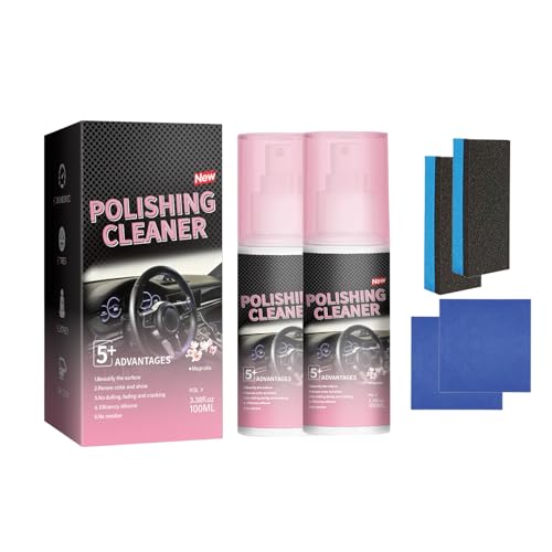 Polishing Cleaner Car Interior, Interior Cleaner and Protectant Spray for Interior Detailing, Rubber, Leather (2 set) von Jeeeun