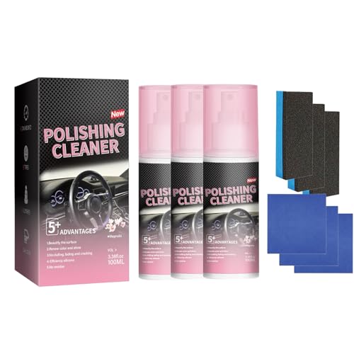 Polishing Cleaner Car Interior, Interior Cleaner and Protectant Spray for Interior Detailing, Rubber, Leather (3 set) von Jeeeun