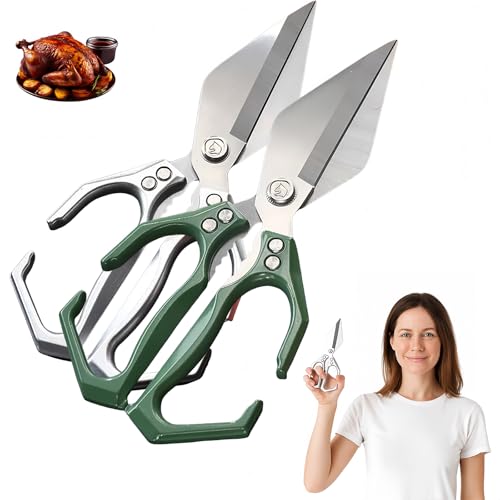Seattleget Multifunctional Heavy-Duty Kitchen Shears, Heavy Duty Kitchen Scissors for Food with Ergonomic Handle, Stainless Steel Culinary Scissors for Chicken, Meat, Seafood & Bone Cutting (2pcs-D) Seattleget Multifunctional Heavy-Duty Kitchen Shears, Heavy Duty Kitchen Scissors for Food with Ergonomic Handle, Stainless Steel Culinary Scissors for Chicken, Meat, Seafood & Bone Cutting (2pcs-D) von Jeeeun