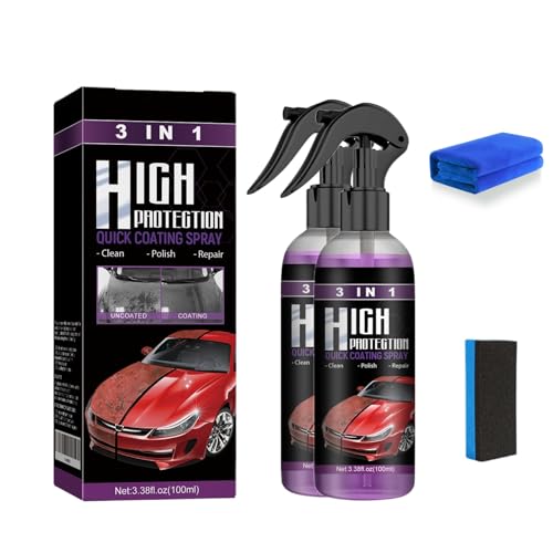 Turbo Shine Nexa, 2025 Upgrade 3-in-1 Car Coating Spray mit hydrophobem Schild - Hochschutzbeschichtung für Autos, Nexa Turbo Shine Auto Paint Protectant (2pcs) von Jeeeun