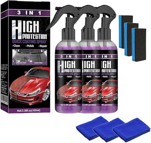 Turbo Shine Nexa 3 in 1 Polish, 2025 Upgrade Car Shine and Protection, Quick-Dry Formula for Glossy Finish on All Surfaces (3set) von Jeeeun