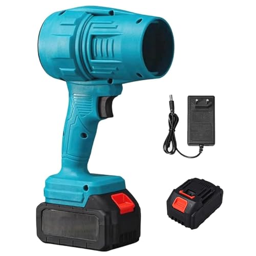 Turbosweep Cordless Power Blower - Dual Battery Multi-Purpose Cleaner for Cars, Backyard, Garden Cleaning (One Battery,Blue) von Jeeeun