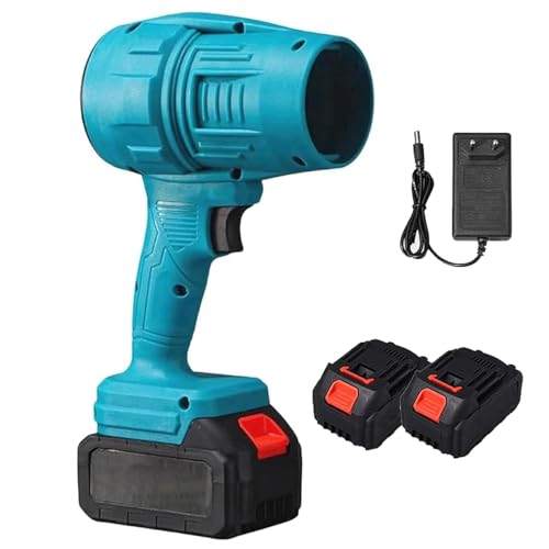Turbosweep Cordless Power Blower - Dual Battery Multi-Purpose Cleaner for Cars, Backyard, Garden Cleaning (Two Batteries,Blue) von Jeeeun