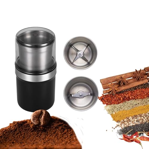 Voltix Electric Multi-Use Cup Grinder, Voltix Large Capacity Stainless Steel Coffee & Spice Grinder, One-Touch Operation, Detachable Easy Clean Cup (Double blades) von Jeeeun