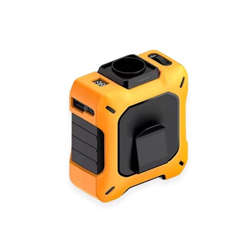 Wearable Waist Fan & Power Bank with Desktop Stand, Belt Fan Clip on Waist USB Rechargeable Mini Portable Cooling Fans with 3 Speeds for Outdoor Work, Travel, Camping (Orange) von Jeeeun