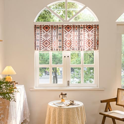 Jeeman Retro Böhmischer Stil scheibengardine Schlafzimmer-Vorhänge mit Quaste Ethno-Stil Küchenvorhang Café-Vorhang mit Tunnelzug Geometrische Muster Rotbrauner Vorhang HxB 61x132cm 1 Stück Jeeman Retro Böhmischer Stil scheibengardine Schlafzimmer-Vorhänge mit Quaste Ethno-Stil Küchenvorhang Café-Vorhang mit Tunnelzug Geometrische Muster Rotbrauner Vorhang HxB 61x132cm 1 Stück von Jeeman