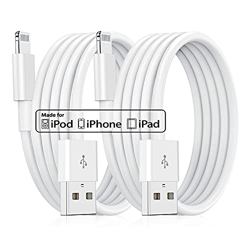 2Pack 1M iPhone Ladekabel Original, [Apple MFi Certified] Lightning to USB Kabel, Schnellladung 3ft Apple Ladekabel für Apple iPhone 13 Pro/12/11/XS/XS Max/XR/X/8/8 Plus/7/7Plus/ 6s/6/6Plus/5S/5, iPad von Jeenek