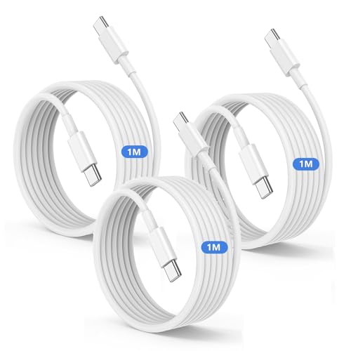 1M USB C Ladekabel for iPhone 15, Typ C Schnellladekabel, iPad Pro Schnellladung Kabel für Apple iPhone 15 Plus/15 Pro Max,MacBook Pro 2021/2020/2019, iPad 12.9/11 inch/Mini/Air, Samsung S24/S23 von Jeenek