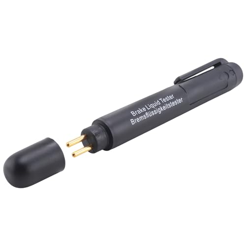 Jeenuuder Digitaler Tester, schwarz, für Bremsflüssigkeit, Feuchtigkeitsanalysator der Bremsflüssigkeit, mit 5 LED-Anzeigen von Jeenuuder