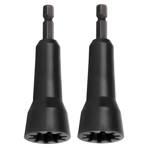 Jeenuuder Drahtdreher, Drahtdrehwerkzeug, Drahtmutterndreher, Twist-Drahtverbindersockel mit 1/4-Spannfutter, 2er-Pack, (Schwarz), Einfach zu Bedienen von Jeenuuder