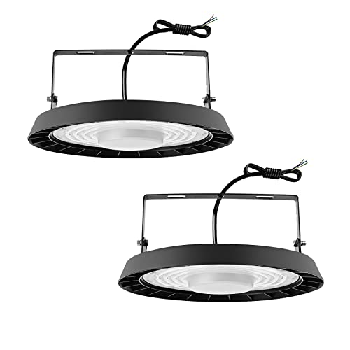 100W UFO LED,10000LM Led Hallenstrahler Mit Ständer 6500K Kaltweiß 120° Abstrahlwinkel Industrielampe Industrie LED Strahler Industrieleuchte, LED High Bay Licht für Werkstätten und Fabrikhallen-2pcs von Jefedana