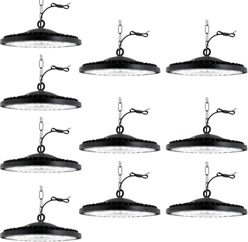 Jefedana 10pcs-200W LED Strahler Industrielampe,20000LM UFO LED Werkstattlampe IP65 LED High Bay Licht, UFO LED Werkstattlampe 6500K Kaltweiß Hallenbeleuchtung für Werkstätten Industrie Fabrikhallen Jefedana 10pcs-200W LED Strahler Industrielampe,20000LM UFO LED Werkstattlampe IP65 LED High Bay Licht, UFO LED Werkstattlampe 6500K Kaltweiß Hallenbeleuchtung für Werkstätten Industrie Fabrikhallen von Jefedana