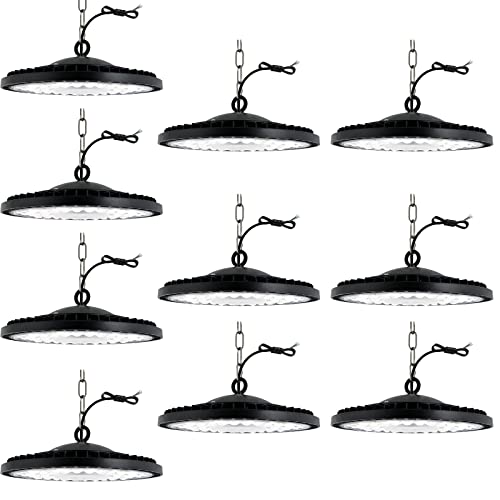 Jefedana 10pcs-300W LED Strahler Industrielampe,30000LM UFO LED Werkstattlampe IP65 LED High Bay Licht, UFO LED Werkstattlampe 6500K Kaltweiß Hallenbeleuchtung für Werkstätten Industrie Fabrikhallen Jefedana 10pcs-300W LED Strahler Industrielampe,30000LM UFO LED Werkstattlampe IP65 LED High Bay Licht, UFO LED Werkstattlampe 6500K Kaltweiß Hallenbeleuchtung für Werkstätten Industrie Fabrikhallen von Jefedana