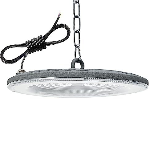 150W UFO LED High Bay Light, 15000LM LED Hallenstrahler, 6500K Tageslichtweiß Ultradünne LED Werkstattlampe, IP66 Wasserdichte Industrielampe High Bay Licht für Fabriken,Garage,Lagerhaus von Jefedana