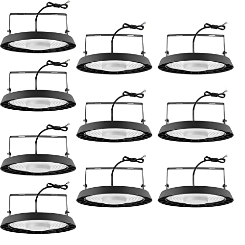 200W UFO LED,20000LM Led Hallenstrahler Mit Ständer 6500K Kaltweiß 120° Abstrahlwinkel Industrielampe Industrie LED Strahler Industrieleuchte, LED High Bay Licht für Werkstätten und Fabrikhallen-10pcs von Jefedana