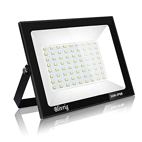 Jefedana led strahler außen 50W Superhell Außenstrahler,3000K Warmweiß IP66 Wasserdicht LED Fluter 5000LM Flutlicht led aussenstrahler LED Außenstrahler von Jefedana