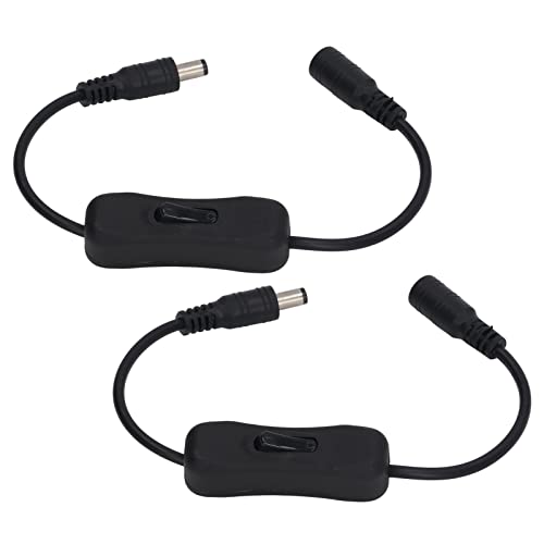 2pcs DC Inline -Schalter Handbuch DC -Strominline Kabel, Männliche Weibliche Kabelinline Steigerung Verlängerung Kabel Männlich Bis Weiblich 11,5 Zoll Länge 12 V Switch Funktion Männlich Frauen von Jeffergarden