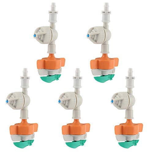 5pcs Rotierenden Regnern Rotationssprinkler Rotary Sprinkler mit Antidrip Hängespritze Gartenbewässerung Drip Fitting Dripper für Pflanzenbewässerung Pflanze Bewässerung von Jeffergarden