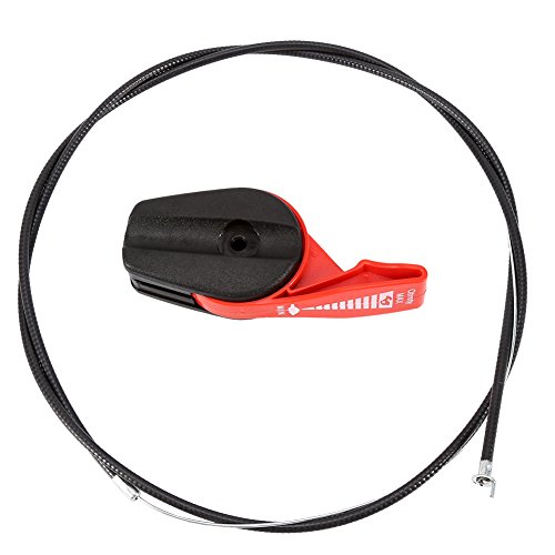 Fdit Universal Gashebel Rasenmäher Drosselkabel Schalter Steuerung Throttle Cable with Control Gaszugschalter 65 inch Rasenmäher Montage Gaszug Steuerschalter Hebel Griff Kit für Rasenmäher(Rot) von Fdit