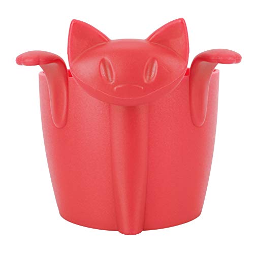 Home Office Nette Katze Form Silikon Tee-Ei Teesieb Filter Tee-Set Zubehör(rot) von Jeffergarden
