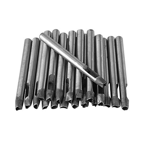 Jeffergarden 20 Stcs Leder Punch Loch Set 6 Mm Kohlenstoffstahlblumenstempel -Loch -Werkzeugwerkzeug für Brieftaschengürtel für die Dekoration von Jeffergarden