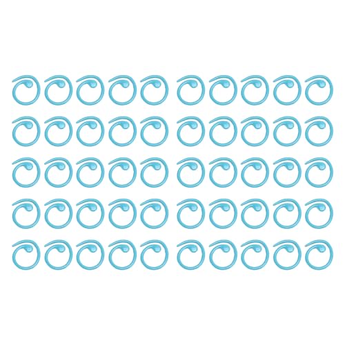 Jeffergarden 50 Stück Häkelmarkierer Zum Häkeln, Maschenmarkierer aus Metall, Multifunktionale Häkelverschlusshaken Zum Stricken, Scrapbooking-Projekte (BLUE) von Jeffergarden