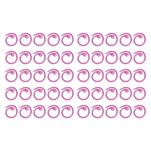 Jeffergarden 50 Stück Häkelmarkierer Zum Häkeln, Maschenmarkierer aus Metall, Multifunktionale Häkelverschlusshaken Zum Stricken, Scrapbooking-Projekte (PURPLE) von Jeffergarden
