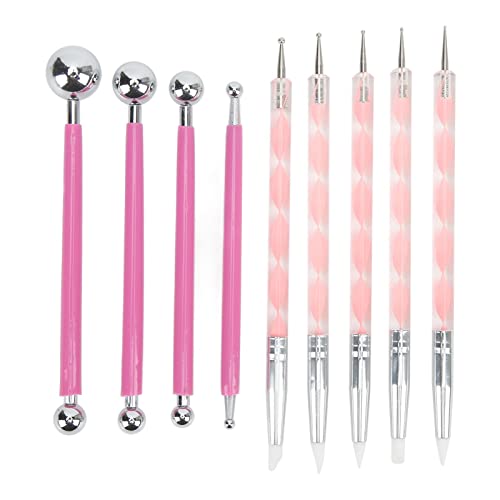 Jeffergarden 9pcs Polymer -Tonwerkzeuge Verschiedene Größen Keramikwerkzeuge Verrostete Proof -Doppel -Metallkugel für Ton -Keramik -Skulptur Maniküre von Jeffergarden