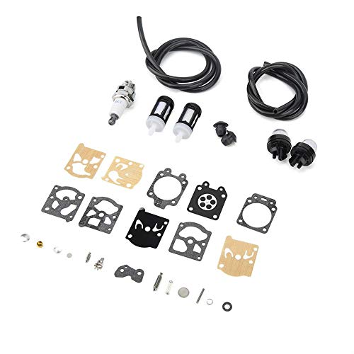 Jeffergarden Carburettor Repair Filter Kit Vergaserreparaturfiltersatz Austausch des Carburettor Repair Filter Kit Passend für STIHL FS36 FS40 FS44 Rasentrimmer Ersatz Zündkerzendichtung Anbauteile von Jeffergarden