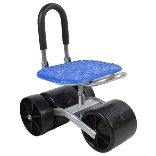 Jeffergarden Garten Rolling Stuhl Arbeiten, Garten Rollinghocker -Sitz 360 Grad Rotierende Starke Tragfähigkeit Multi Funktional Einstellbar für die Picking von Jeffergarden