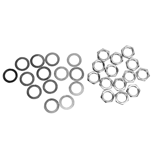 Jeffergarden Guitar Nuss Waschmaschine Kit M9 Weibliche Fadenverbessere für E -Gitarren -Bass -Jack -Socket -Verbindung (SILVER) von Jeffergarden