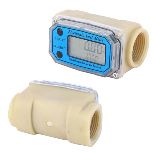 Jeffergarden Mini Digital Flowmeter, SS-Durchflussmesser 1 Zoll Meter Chemischer Brennstoffmesser 15-120lmin 1 NPT von Jeffergarden