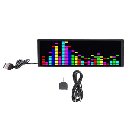 Jeffergarden Musikspektrum -Display LED Music Spectrum Analysator Rhythmus Tippup Umgebungslicht Elektronische Uhr 12 Dynamische und 7 Farbeffekte von Jeffergarden