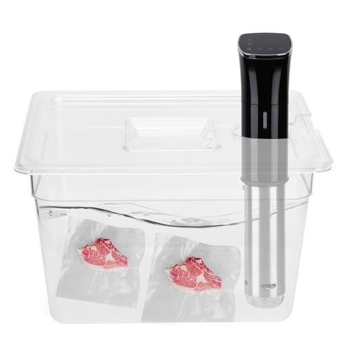 Zusammenklappbarer Sous-Vide-Behälter mit Scharnier für Precision Cooking Circulator, 11 L Kulinarischer Behälter mit Deckel für Sous-Vide-Enthusiasten von Jeffergarden