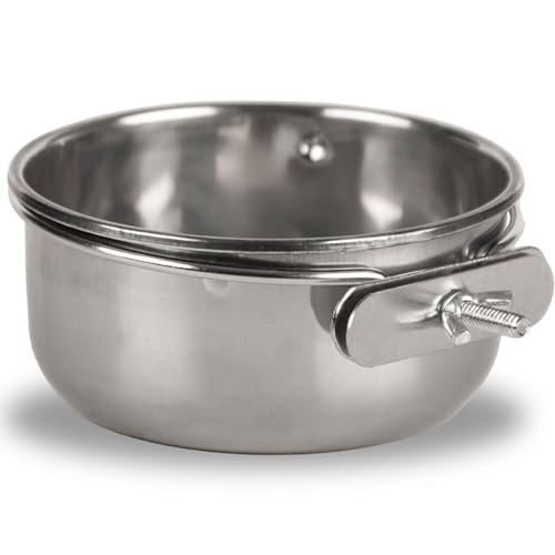 Jeffers 77630C Edelstahl-Coop Cup mit Klemmhalter – robuster Futter- und Wassernapf zum Aufhängen für Haustiere, Hunde, Katzen, Vögel und Kleintiere – leicht zu reinigen, perfekt für Käfige Jeffers 77630C Edelstahl-Coop Cup mit Klemmhalter – robuster Futter- und Wassernapf zum Aufhängen für Haustiere, Hunde, Katzen, Vögel und Kleintiere – leicht zu reinigen, perfekt für Käfige von Jeffers