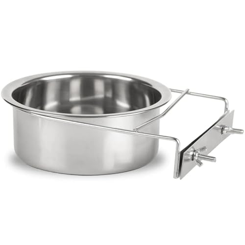 Jeffers 77650C Edelstahl-Stallbecher mit Klemmhalter – robuster Futter- und Wassernapf zum Aufhängen für Haustiere, Hunde, Katzen, Vögel und Kleintiere – leicht zu reinigen, perfekt für Käfige Jeffers 77650C Edelstahl-Stallbecher mit Klemmhalter – robuster Futter- und Wassernapf zum Aufhängen für Haustiere, Hunde, Katzen, Vögel und Kleintiere – leicht zu reinigen, perfekt für Käfige von Jeffers