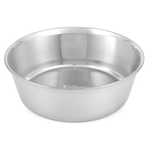 Jeffers Schwerer Edelstahlnapf, Fassungsvermögen: 300 ml, langlebig, spülmaschinenfest, nicht kippbar, erhöhter Futternapf, gut für Hunde, Katzen und Kleintiere von Jeffers